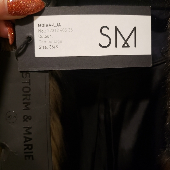 Moira-LJA Faux Fur Camouflage Long Jacket - Picture 5 of 5